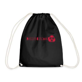zombie hunter Halloween Quote - Drawstring Bag - black - Front