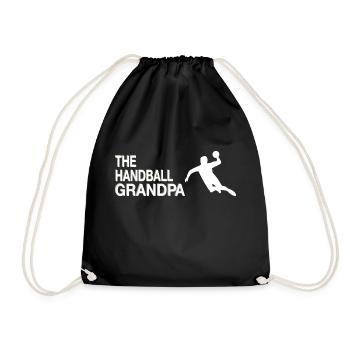 Opa Handball - Turnbeutel - Schwarz - Vorne