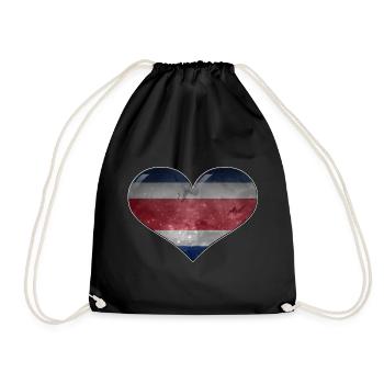 Costa Rican Heart - Drawstring Bag - black - Front