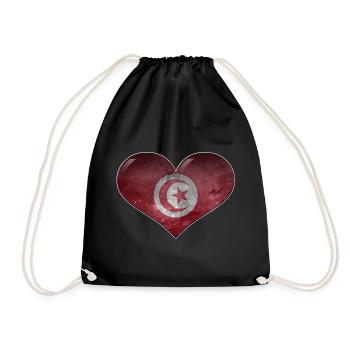 Tunisie Coeur - Sac de sport léger - noir - Devant