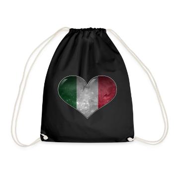 The heart of Italy - Drawstring Bag - black - Front