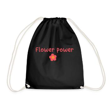 T-shirt Flower power - Sac de sport léger - noir - Devant
