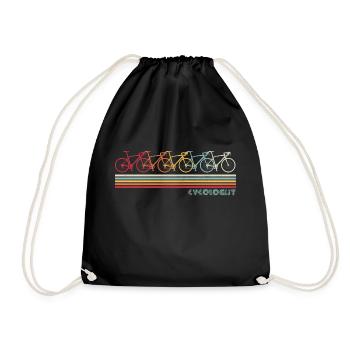 Cycologist - Radsport Fixie Shirt - Turnbeutel - Schwarz - Vorne