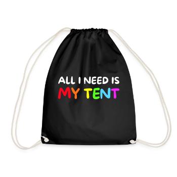 Tout ce dont j’ai besoin, c’est de ma tente - Sac de sport léger - noir - Devant