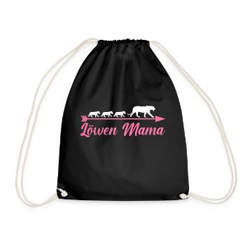 Mutter Löwen Mama - Turnbeutel - Schwarz - Vorne