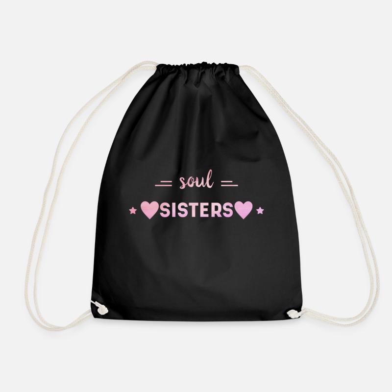 Wedding - Drawstring Bag - black
