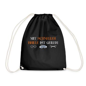 schnelle Brille - Turnbeutel - Schwarz - Vorne
