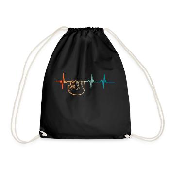 Battement de cœur paresseux - Sac de sport léger - noir - Devant