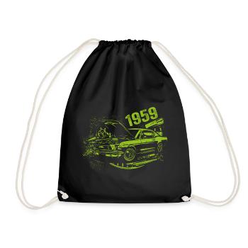 1959 Geburtstag Oldtimer Modell 1959 Vintage 1959 - Turnbeutel - Schwarz - Vorne