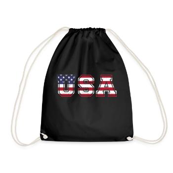 Les États-Unis aux couleurs du drapeau américain drapeau - Sac de sport léger - noir - Devant