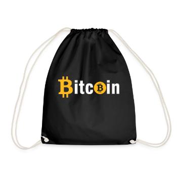 Bitcoin Shirt für Krypto-Fans - Turnbeutel - Schwarz - Vorne