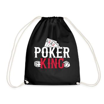 Poker King Poker Player Cards Jetons de poker - Sac de sport léger - noir - Devant