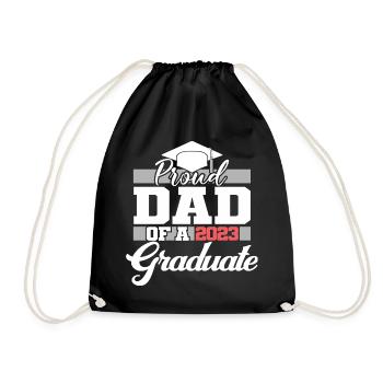 Stolzer Vater eines 2023 Graduate Graduation For Men - Turnbeutel - Schwarz - Vorne