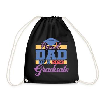 Stolzer Vater eines 2023 Graduate Graduation For Men - Turnbeutel - Schwarz - Vorne