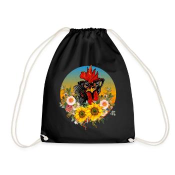 Poule mignonne - Sac de sport léger - noir - Devant