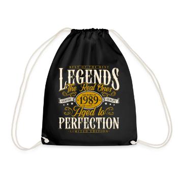 1989 Vintage Born Legends Cadeau d’anniversaire - Sac de sport léger - noir - Devant