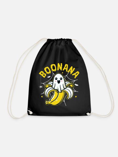 Halloween Boonana Niedliches Gespenst In Banane - Turnbeutel - Schwarz