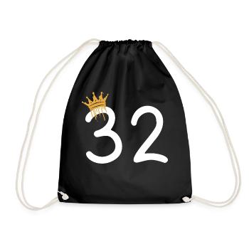 32 - Drawstring Bag - black - Front