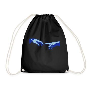 god christian hand of God - Drawstring Bag - black - Front