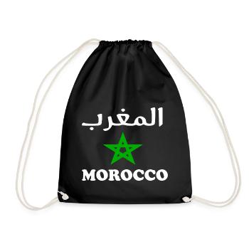 Morocco - Drawstring Bag - black - Front