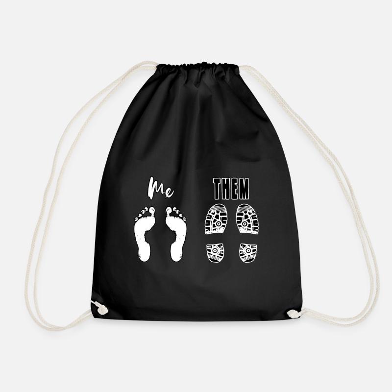 Me & Them - barefoot / barefoot - Drawstring Bag - black