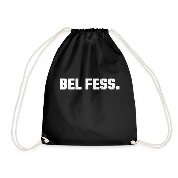 Nizza fess - gedruckt - Turnbeutel - Schwarz - Vorne