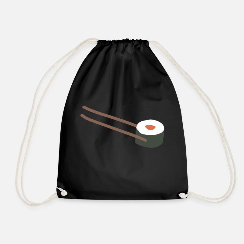 Sushi Stäbchen - Turnbeutel - Schwarz