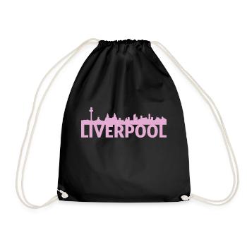 Liverpool Angleterre UK Skyline idée de cadeau - Sac de sport léger - noir - Devant