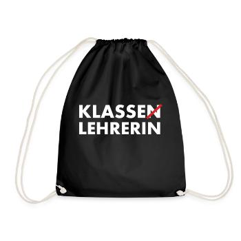 Klasse Lehrerin Klassenlehrerin - Turnbeutel - Schwarz - Vorne