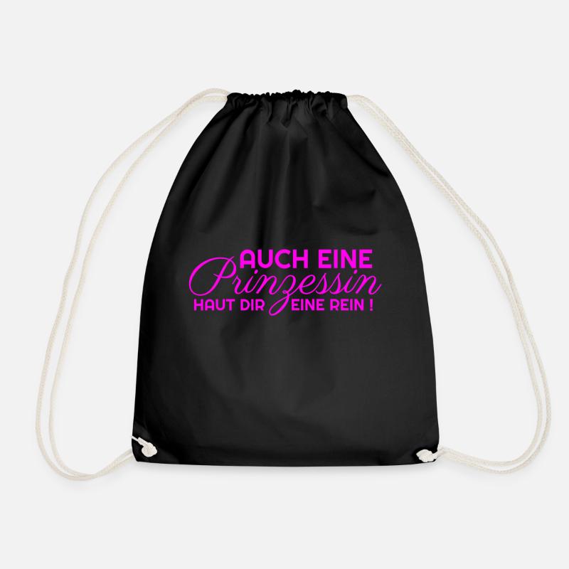 AUCH EINE Prinzessin HAUT DIR EINE REIN in rosa - Turnbeutel - Schwarz