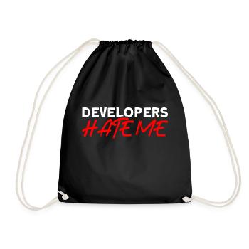 QA Engineer QA Tester Software Tester - Drawstring Bag - black - Front