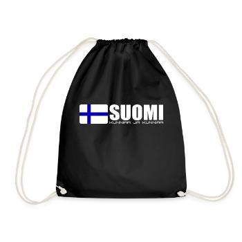 Finnland Ruhm und ehre Krieg Flagge - Turnbeutel - Schwarz - Vorne