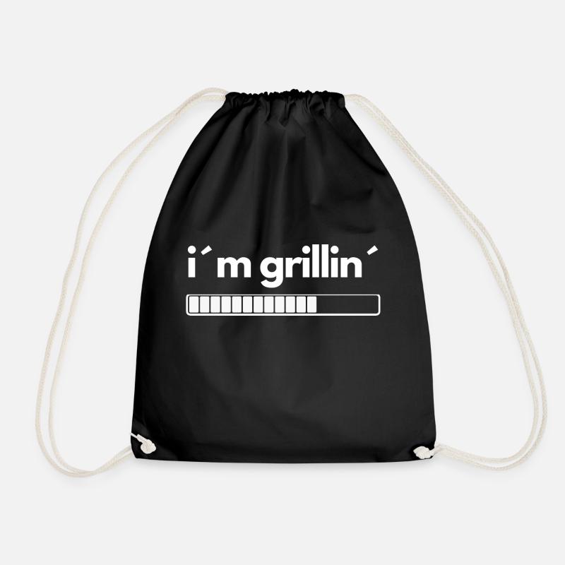 i m grillin - Drawstring Bag - black