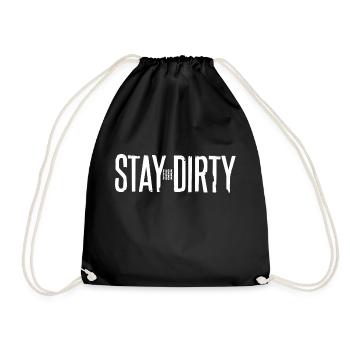 Stay Dirty Fuck - Drawstring Bag - black - Front