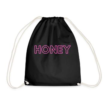 Honey.. - Drawstring Bag - black - Front