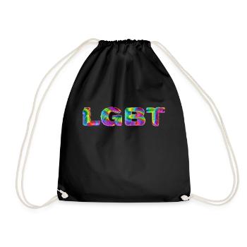 LGBT - Drawstring Bag - black - Front