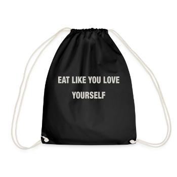 EAT - Drawstring Bag - black - Front