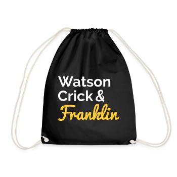 Watson Crick Franklin DNA Wissenschaft - Turnbeutel - Schwarz - Vorne