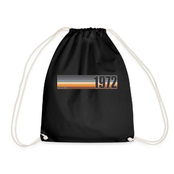 Established 1972 Classic original birthday gift - Drawstring Bag - black - Front