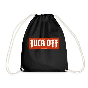 Fuck Off - La déclaration idée cadeau fête - Sac de sport léger - noir - Devant