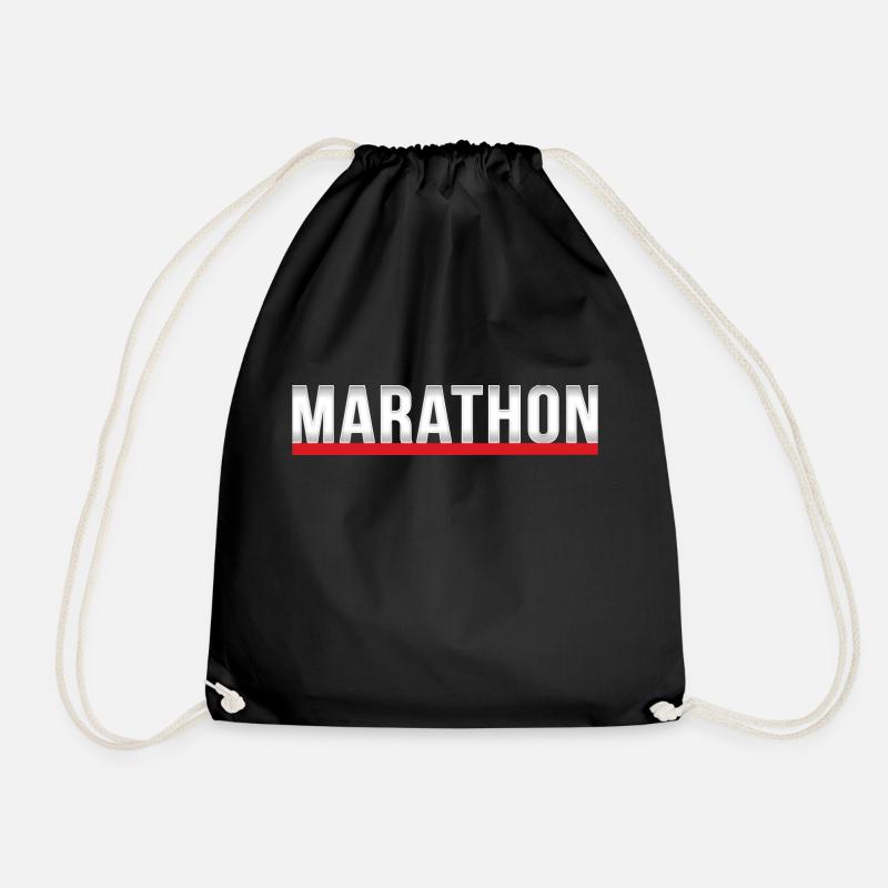 marathon - Drawstring Bag - black