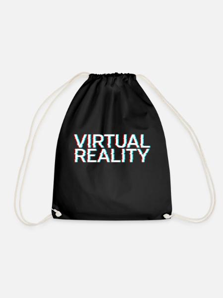 virtual reality Viruell Computerspiel Gamer 3D - Turnbeutel - Schwarz
