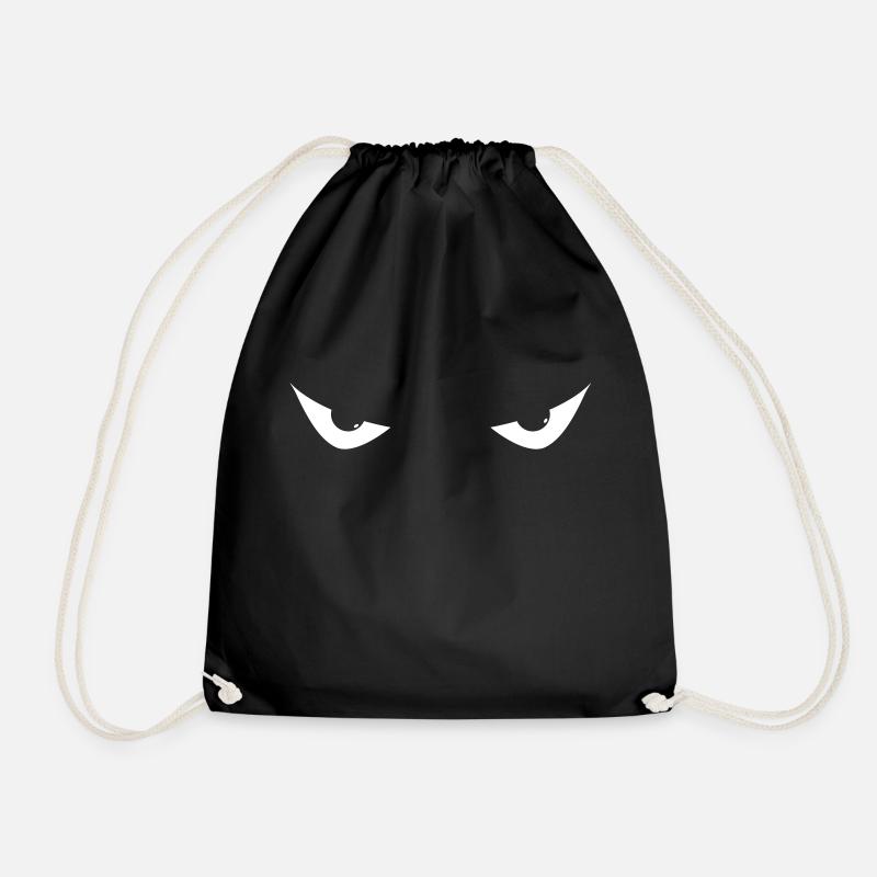 Evil look - Drawstring Bag - black