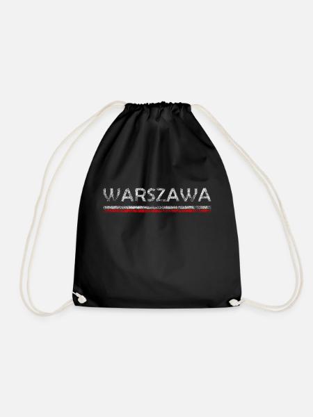Warschau - Turnbeutel - Schwarz