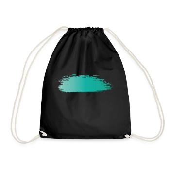 Paint blob splash paint painter gift colorful stroke - Drawstring Bag - black - Front