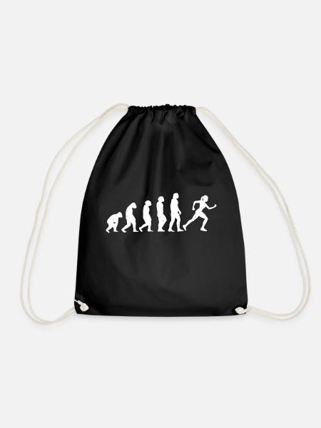 Evolution Running Läuferin Ausdauer Entwicklung - Turnbeutel - Schwarz