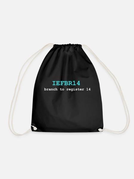 IEFBR14 - Das Shirt für ultimative Hosties - Turnbeutel - Schwarz