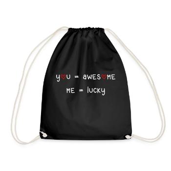 vous êtes génial amour Saint-Valentin en disant police - Sac de sport léger - noir - Devant