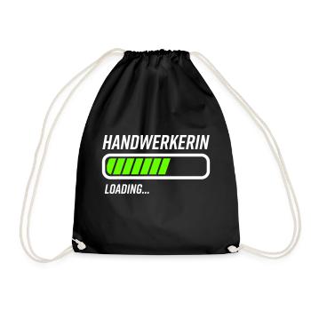 Handwerkerin - Turnbeutel - Schwarz - Vorne
