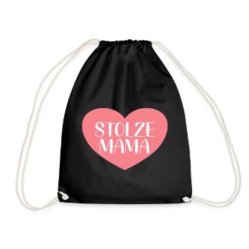 Stolze Mama - Turnbeutel - Schwarz - Vorne